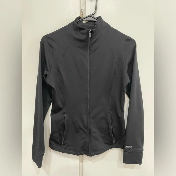 PINK ACTIVE Black Zip-up - Picture 2 of 5